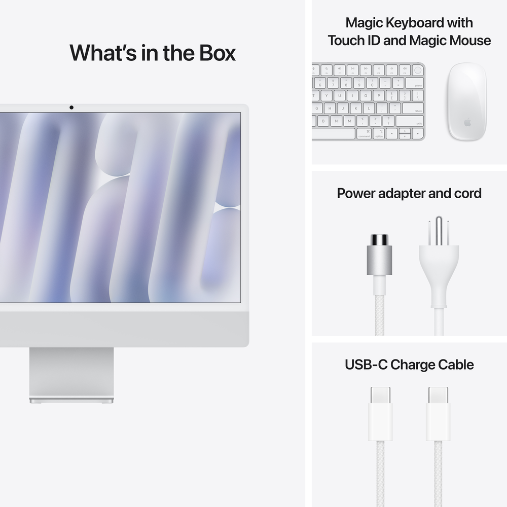 iMac 24-inch with Retina 4.5K display: Apple M4 chip with 10‑core