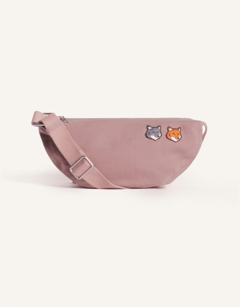 DOUBLE FOX HEAD FADED BUMBAG | Maison Kitsuné