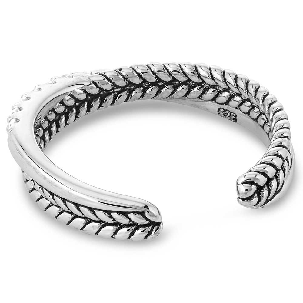 Crystal Crossover Open Ring | Montana Silversmiths