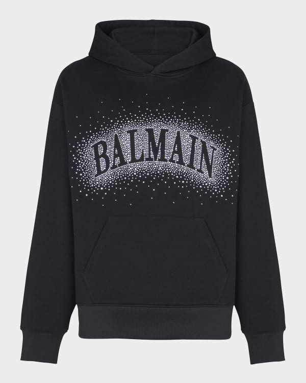 Balmain Men's Signature Relaxed Hoodie | Neiman Marcus
