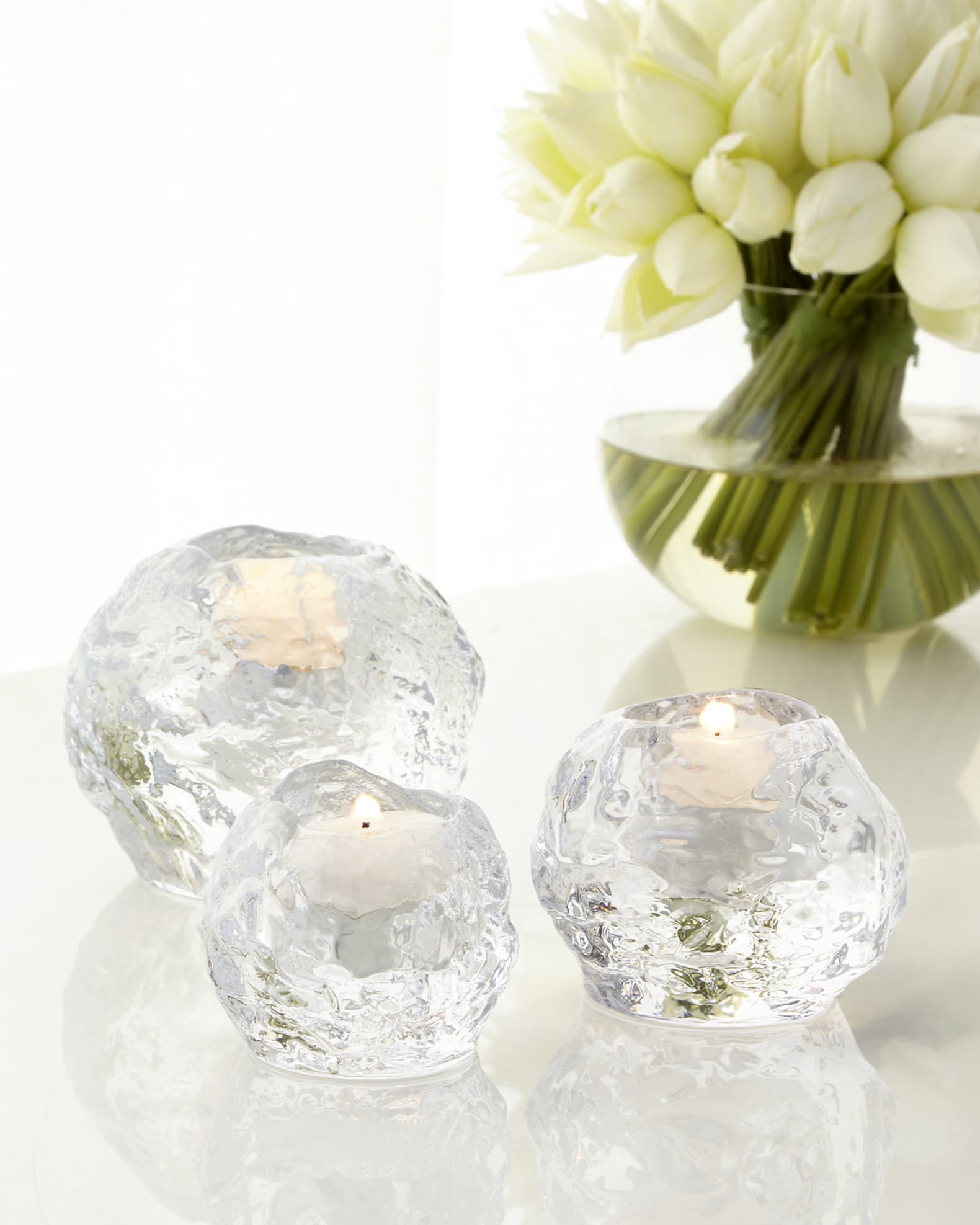 Kosta Boda Snowball Votive Set | Neiman Marcus