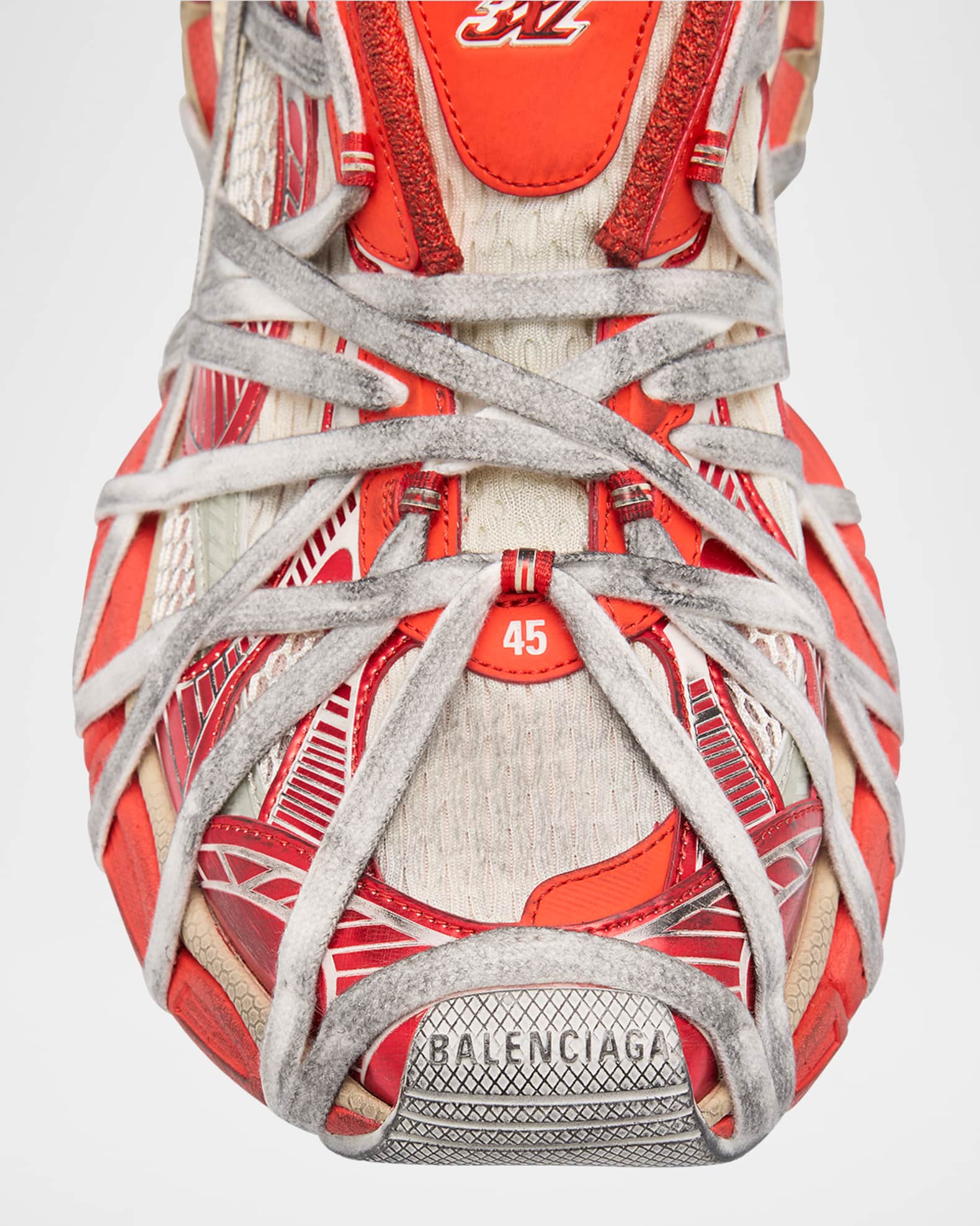 Balenciaga Men's 3XL Extreme Lace Mesh Slip-On Sneakers | Neiman