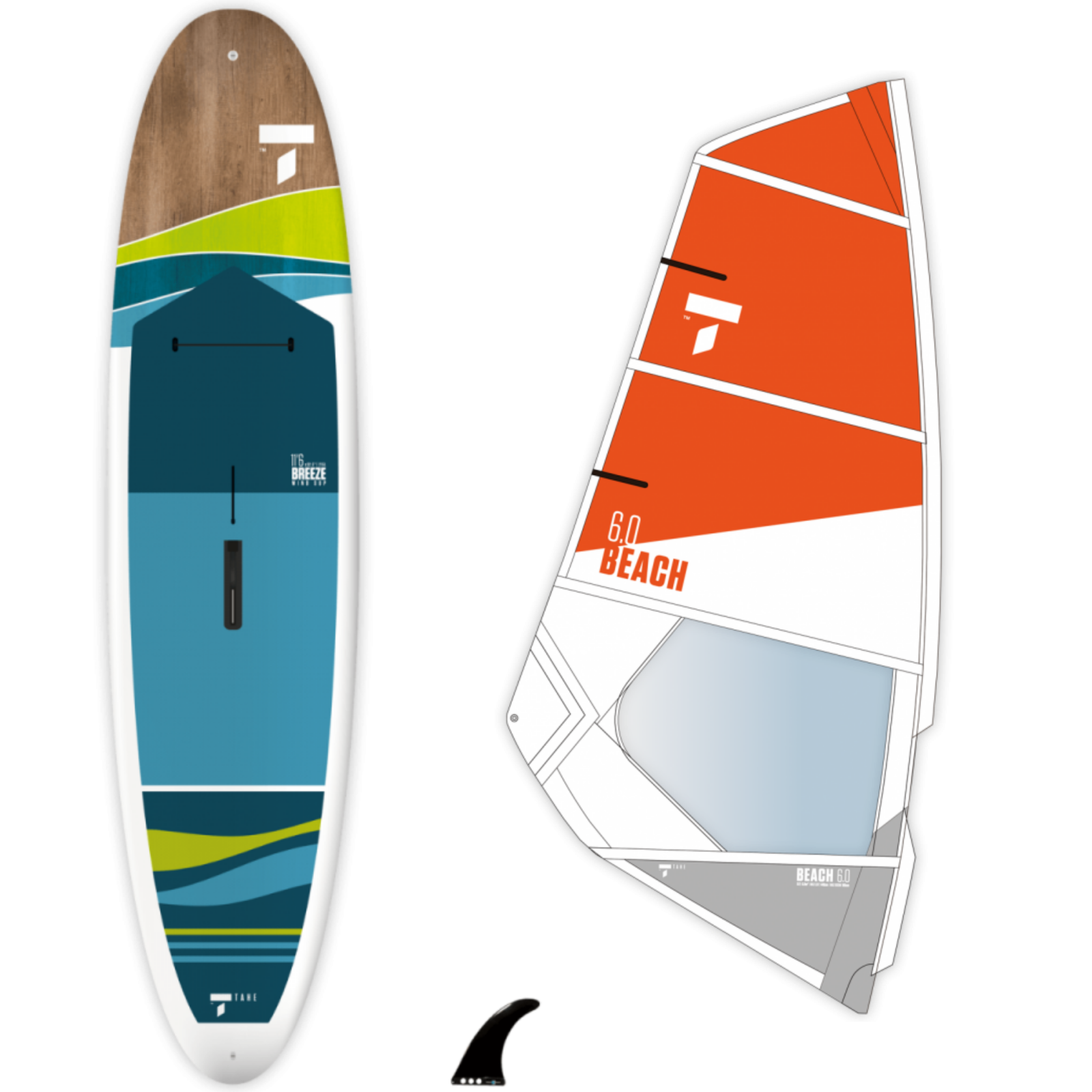 Tahe 11'6 Breeze SUP W/ Wind Rig Beach Package