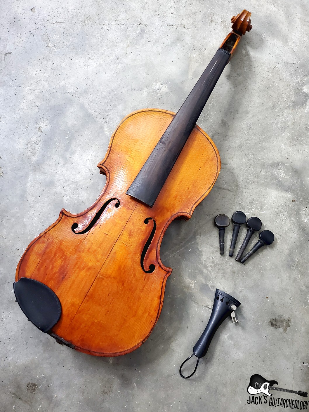 German-Made Antonius Stradivarius Copy Violin - Just Add Bridge