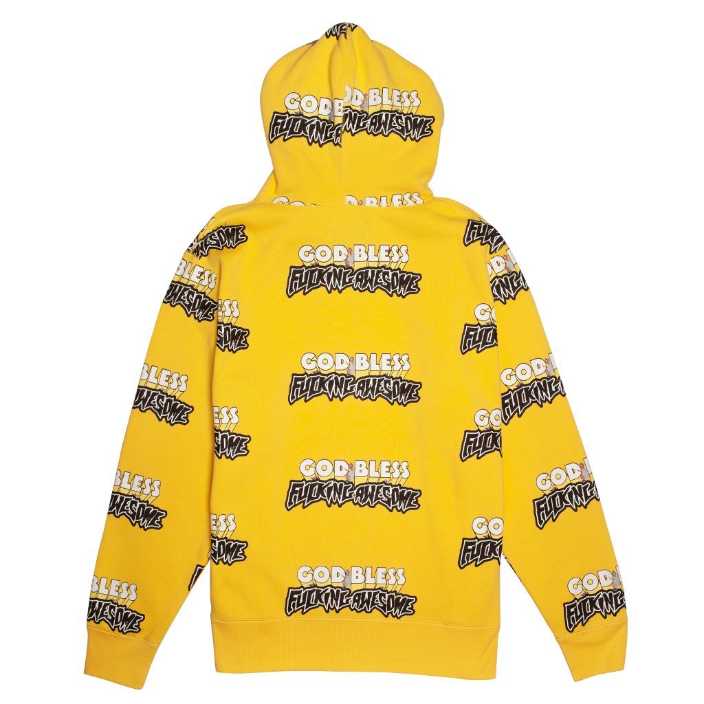 Fucking Awesome God Bless FA hooded sweatshirt daisy