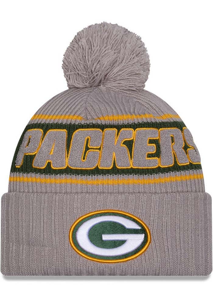 Green Bay Packers New Era GREY 2024 Sideline GRA Sport Cuff Knit