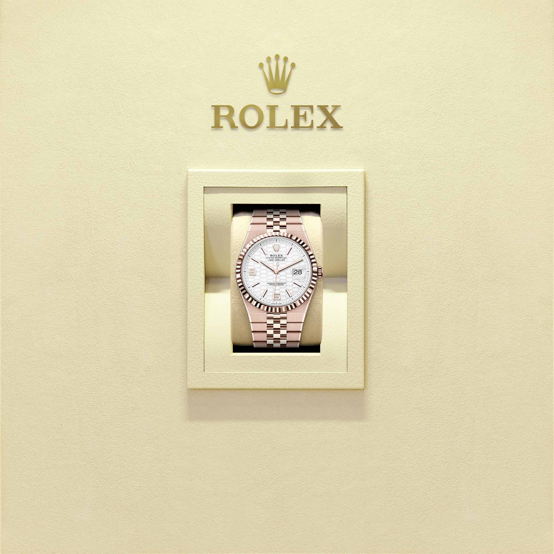 ロレックス ランドドゥエラー 40 ウォッチ：18 ct エバーローズ