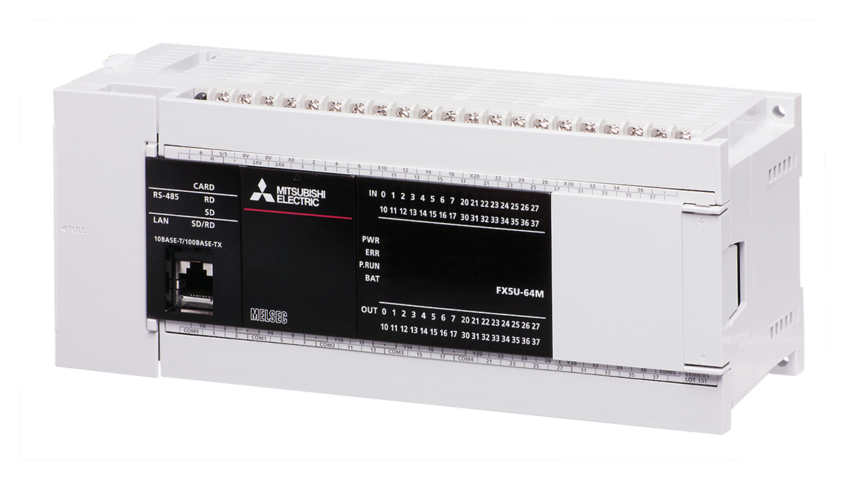 FX5U-64MR/ES | 三菱電機 FX5U PLC (CPUユニット) 32 入力 32 出力