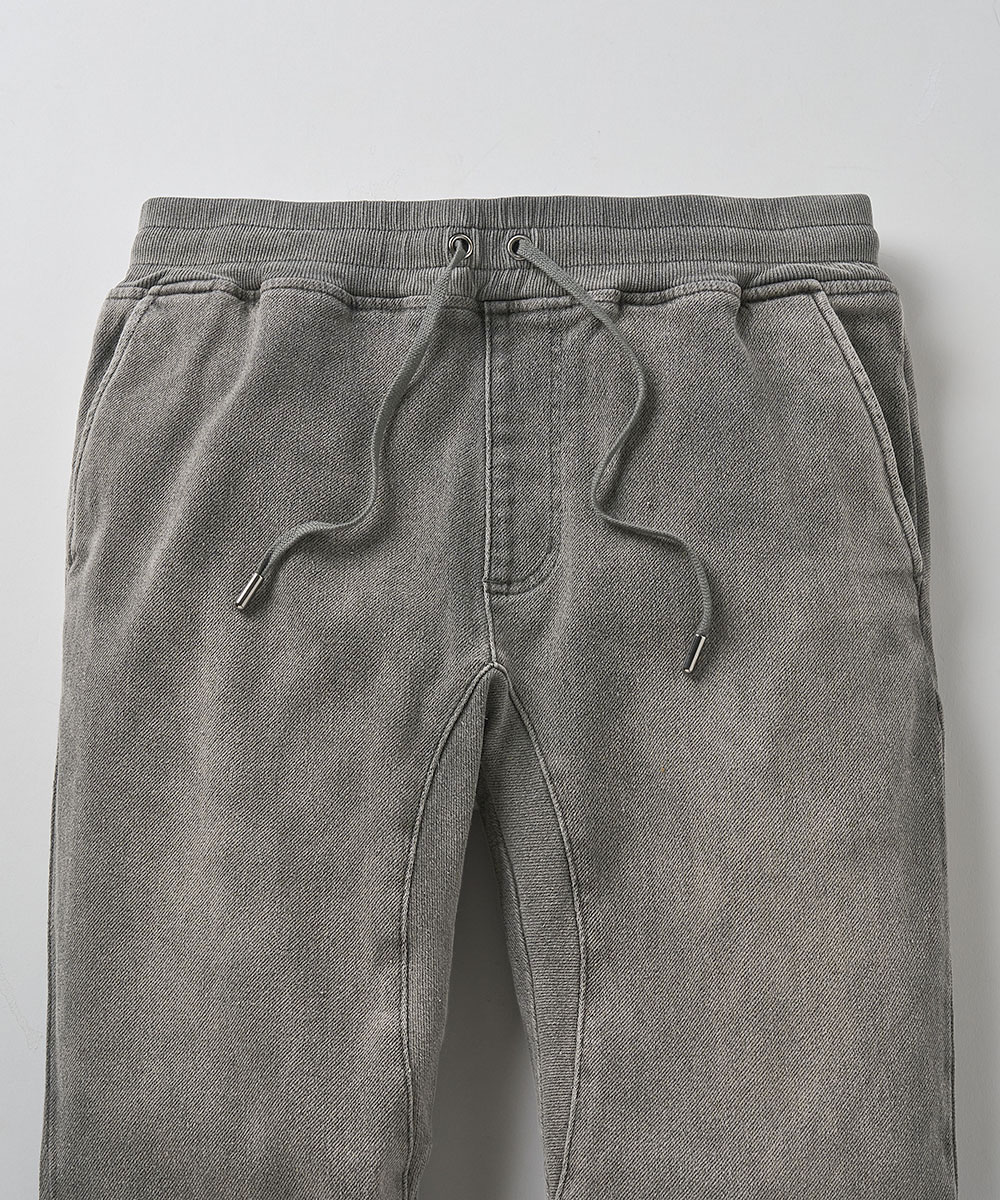 限定 イージー デニムパンツ 裾リブ テイパード | ダブルピー ウエスト