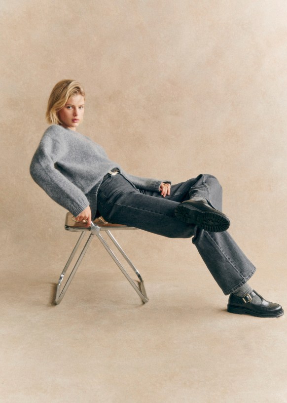 Amiel セーター - モカ - ベビーアルパカ - Sézane