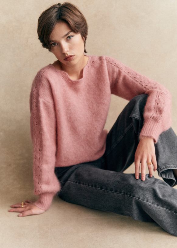 Stacy Jumper - Petal - Kid mohair - Sézane