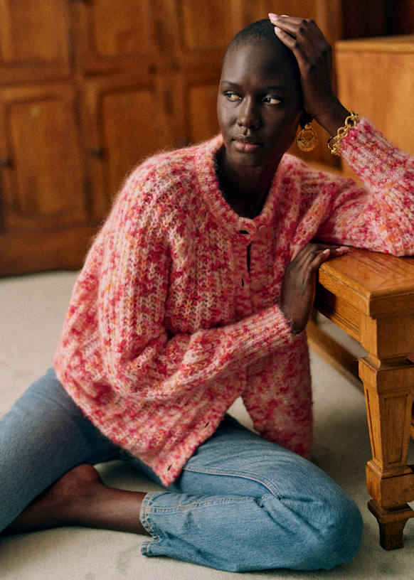 Emile Cardigan - Fuchsia - Alpaca - Sézane