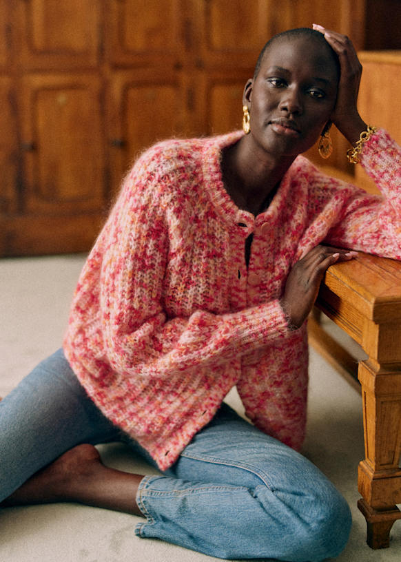 Emile Cardigan - Fuchsia - Alpaca - Sézane