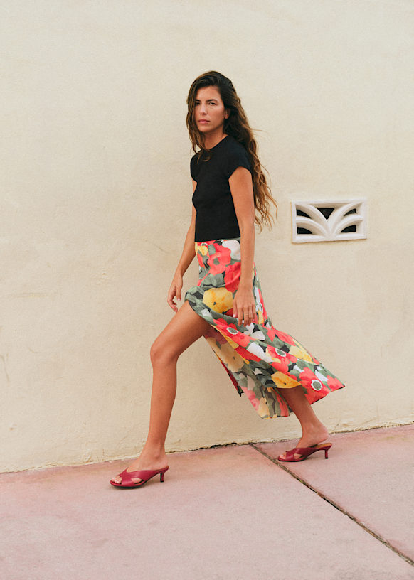 TABATY Skirt - Azalea Print - Viscose ECOVERO™ LENZING™ - Sézane
