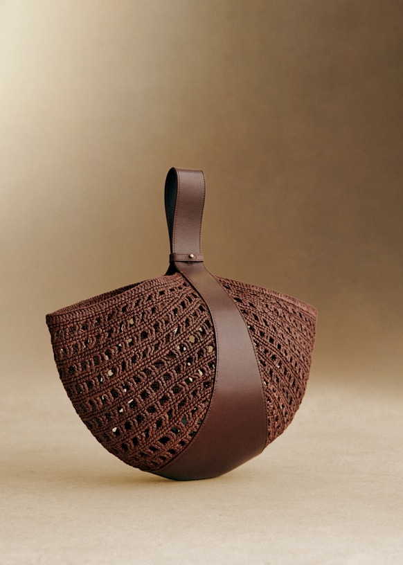 Cleo Basket - Raffia Choco - Raffia - Sézane