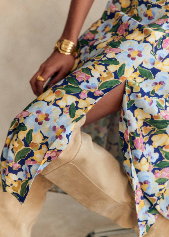 Tabata Skirt - Sézane x Aimie - Poetry blue - Viscose - Sézane