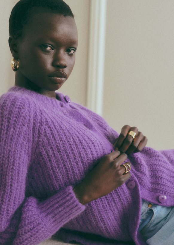 Emile Cardigan - Amethyst - Alpaca - Sézane