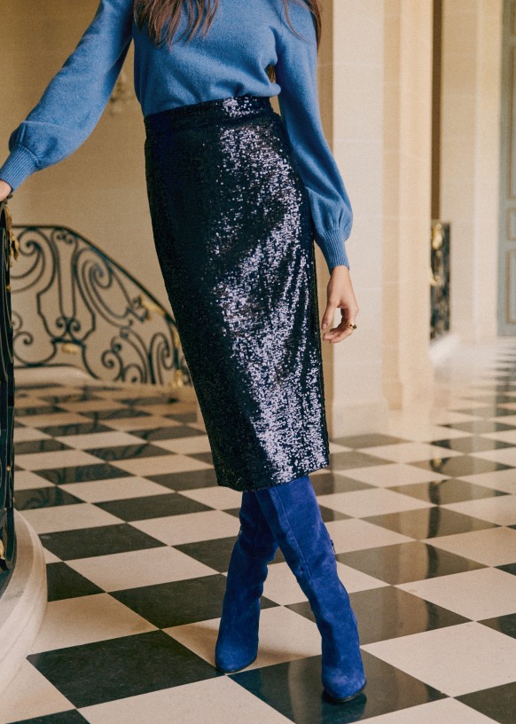 DOLCE & GABBANA スパンコール スカート ストール セット 42