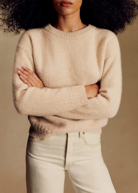 Amiel セーター - バニラ - ベビーアルパカ - Sézane