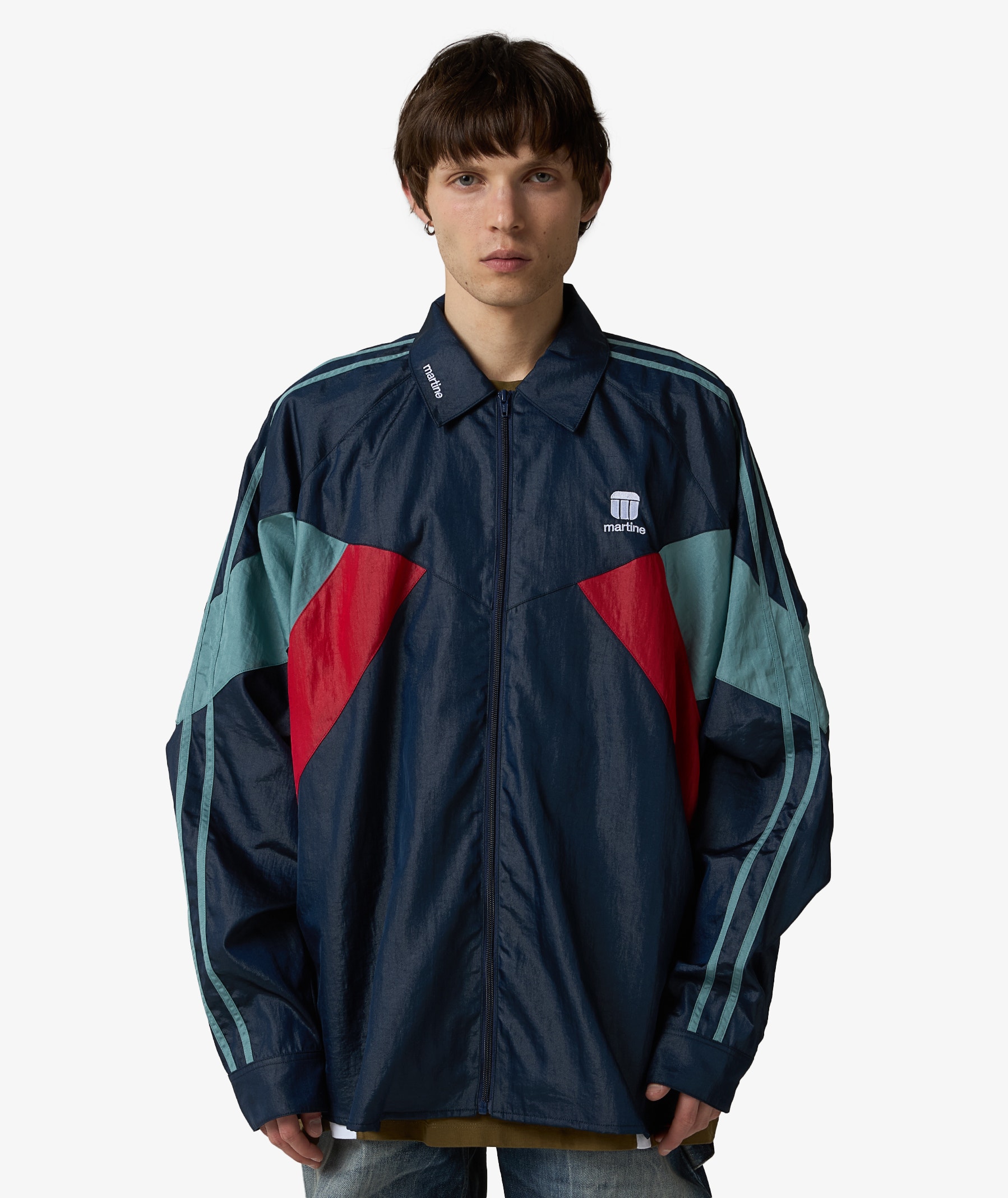 Martine Rose Shirt Track Jacket | Navy Blue | SVD USA