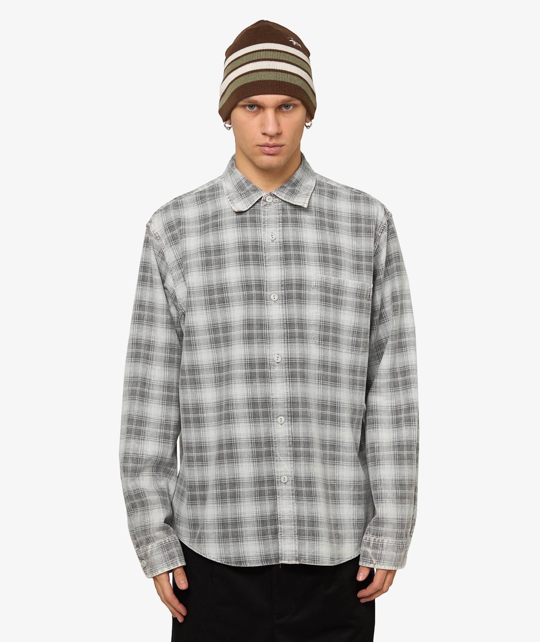 Stüssy Dax Plaid Flannel Shirt | 1110375-BROWN | SVD USA