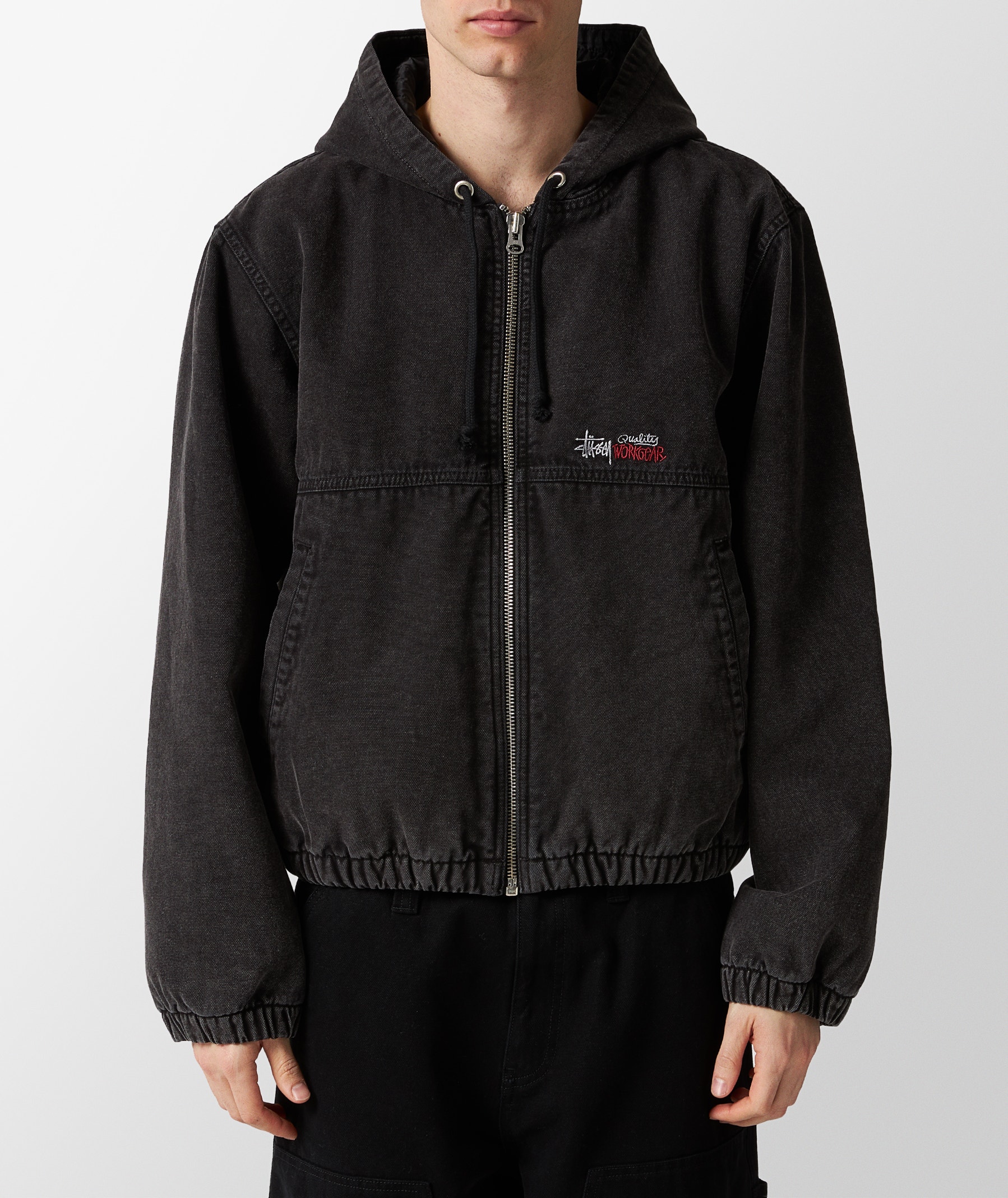 Stüssy Canvas Insulated Work Jacket in Black | SVD USA