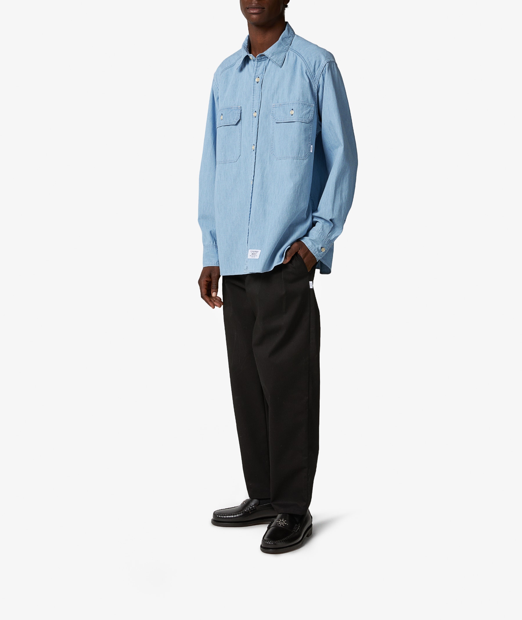 WTAPS Chambray Shirt in Light Blue | SVD