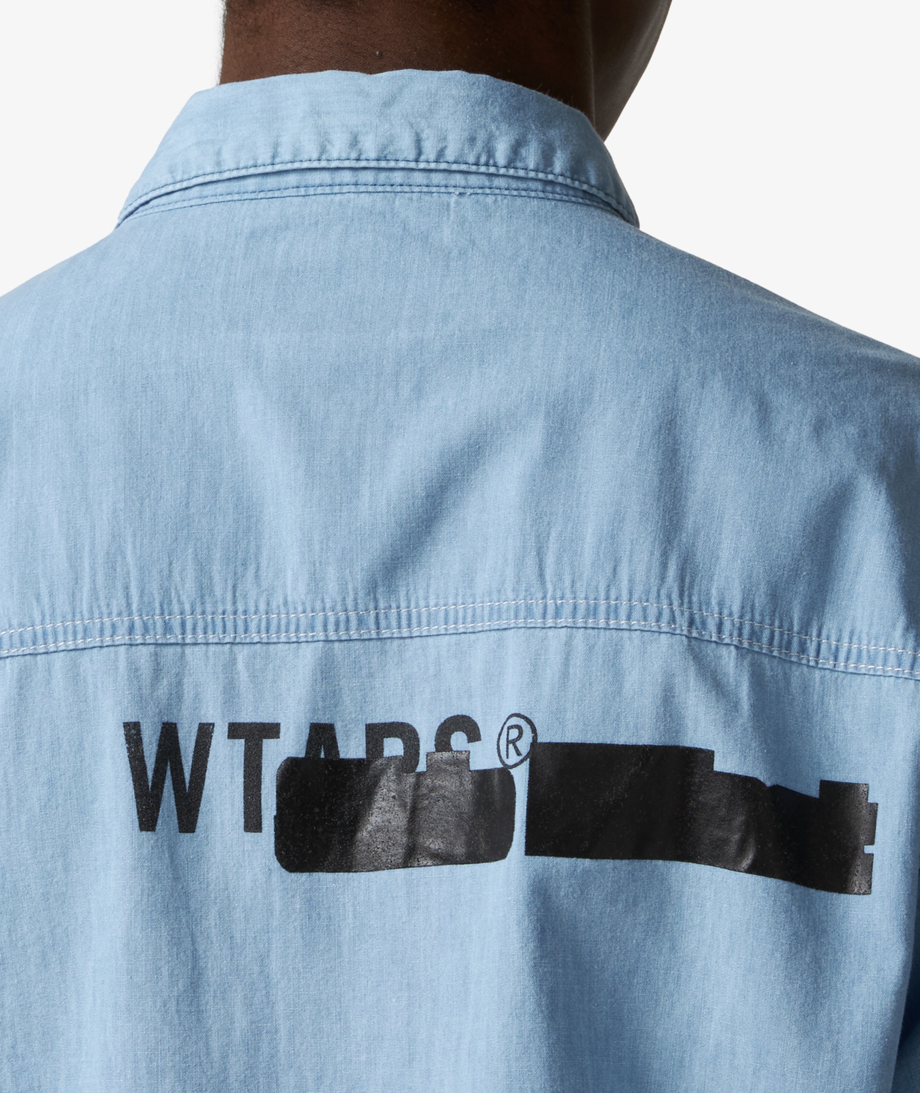 WTAPS Chambray Shirt in Light Blue | SVD
