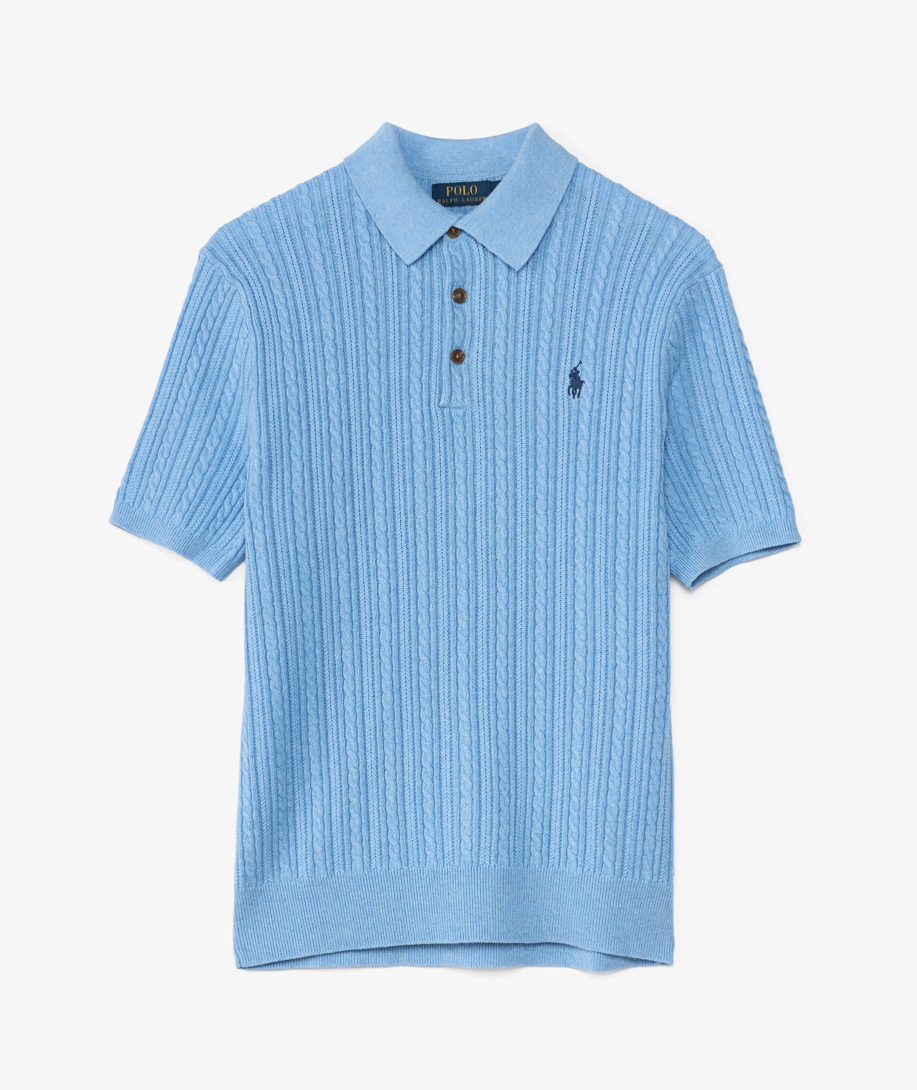 Polo Ralph Lauren Cable-Knit Cotton Polo Jumper | Men | SVD