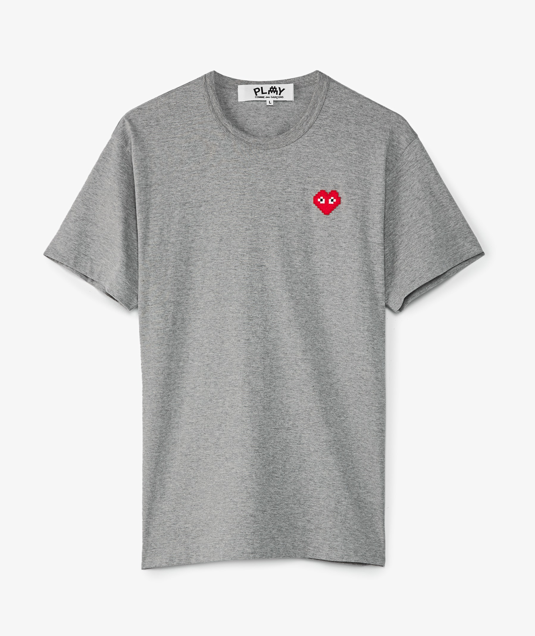 Comme des Garçons Play Red Heart T-Shirt in Gray | SVD USA