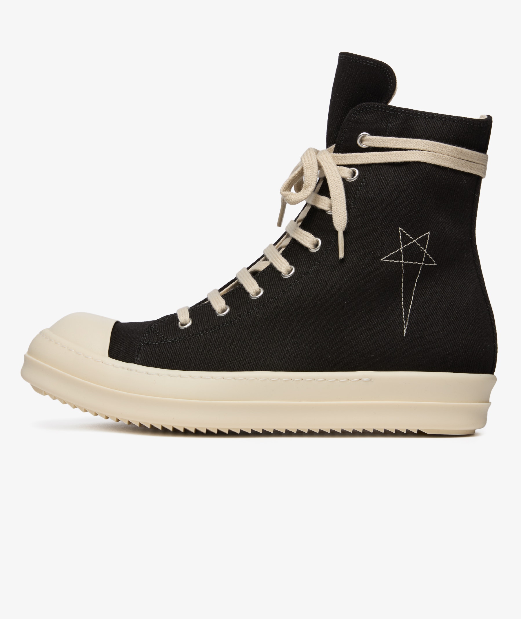 Rick Owens DRKSHDW Denim Sneakers | Black | SVD USA