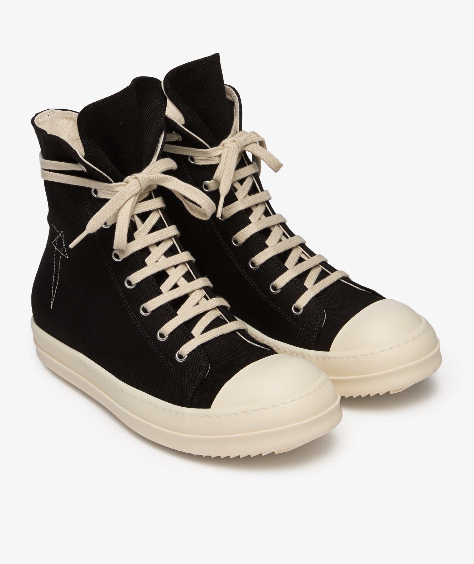 Rick Owens DRKSHDW Denim Sneakers | Black | SVD USA