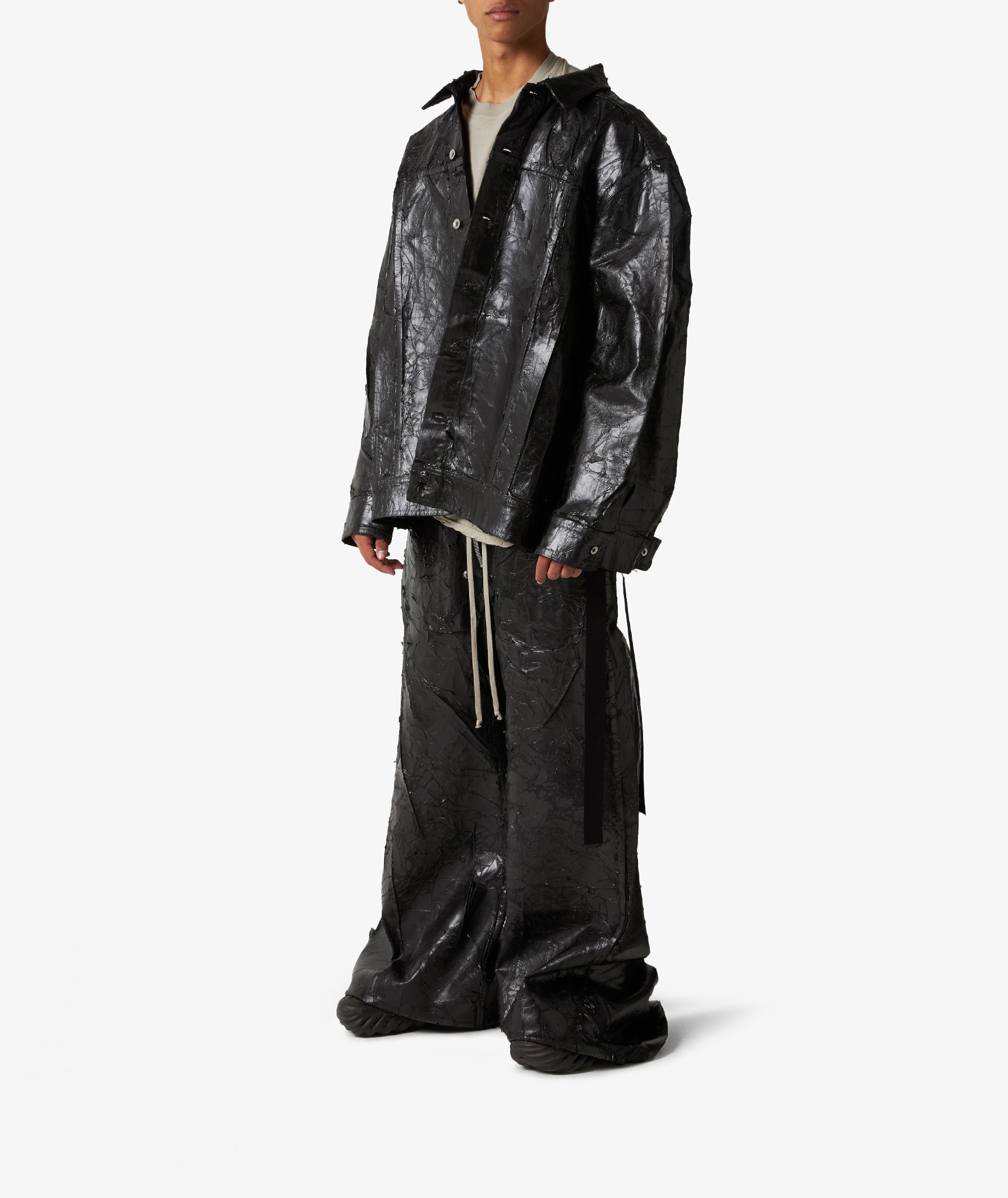 Rick Owens DRKSHDW Jumbo Worker Jacket in Black | SVD