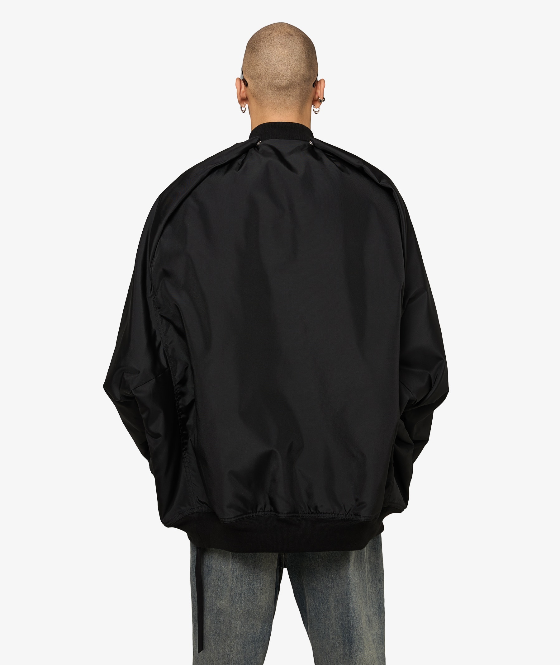 Rick Owens DRKSHDW Convertible Padded Bomber Jacket | Black | SVD USA