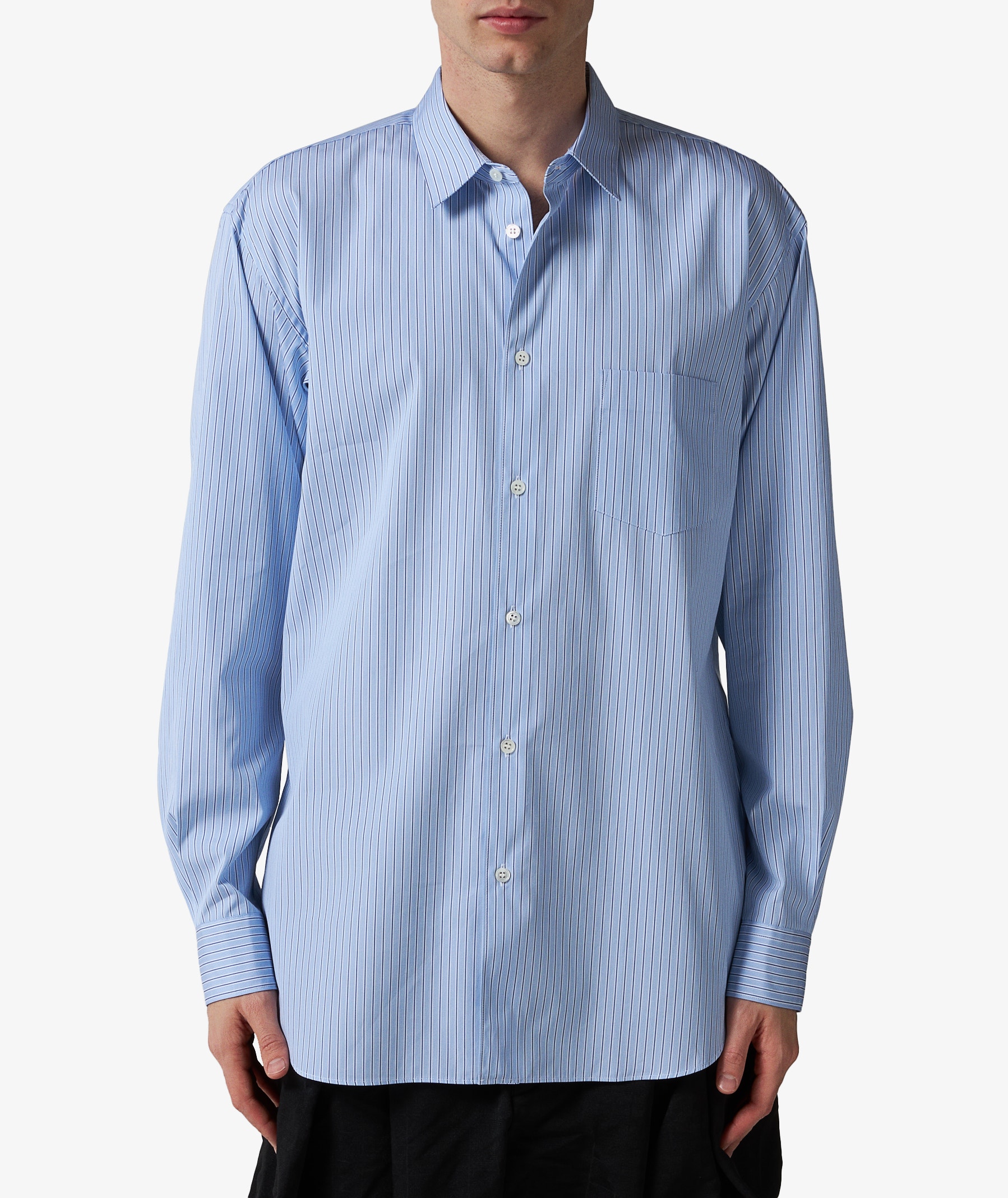 Comme des Garçons Shirt Striped Shirt in Light Blue | SVD USA
