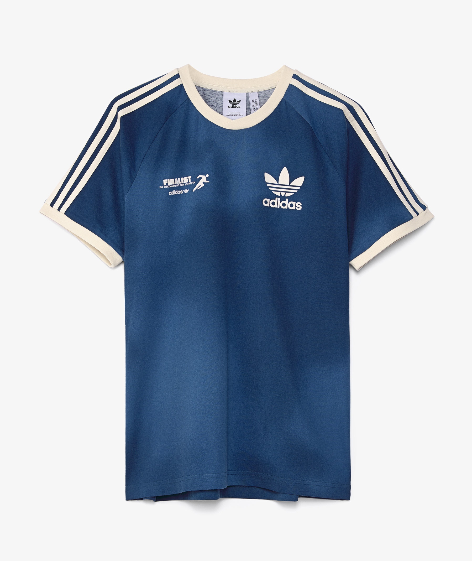 Blue adidas Mellow Ride Club 3 Stripes T-Shirt | SVD