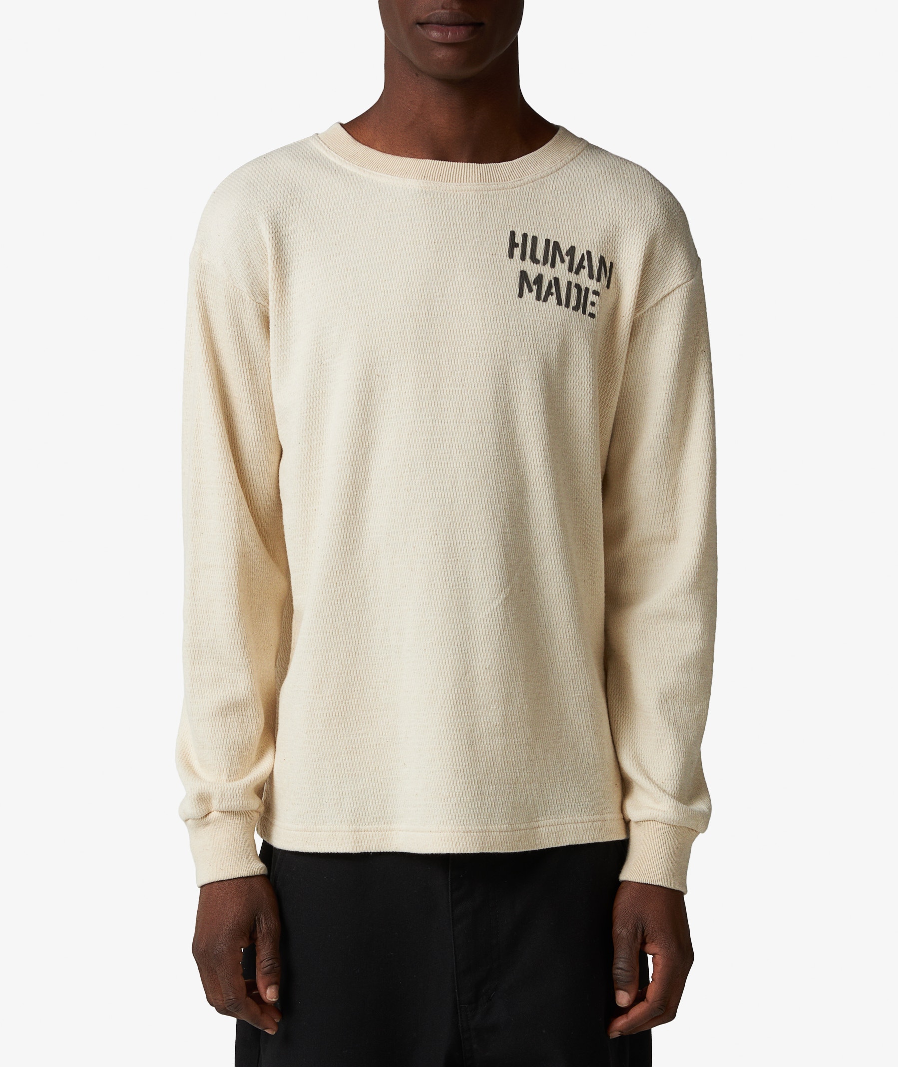 HUMAN MADE Thermal Long Sleeve T-Shirt | HM28CS006-WHITE | SVD USA