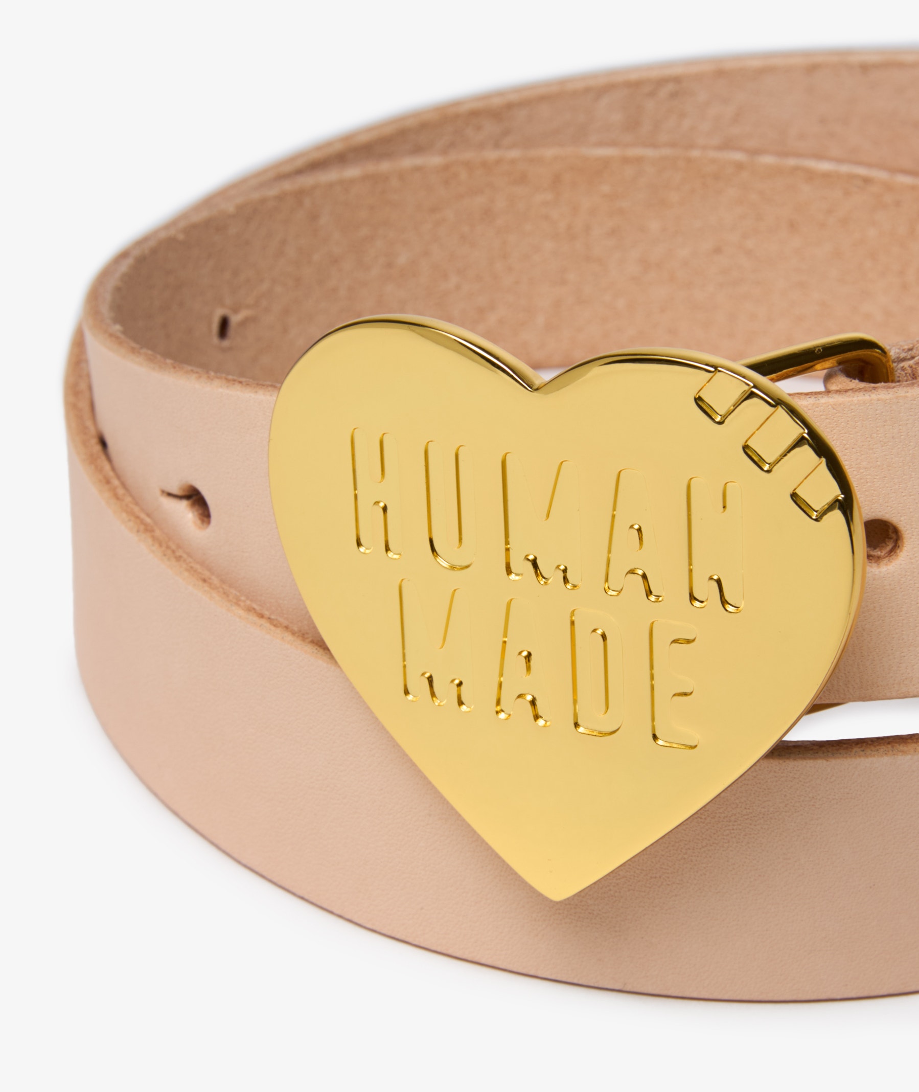 HUMAN MADE Heart Leather Belt | GOLD | SVD USA