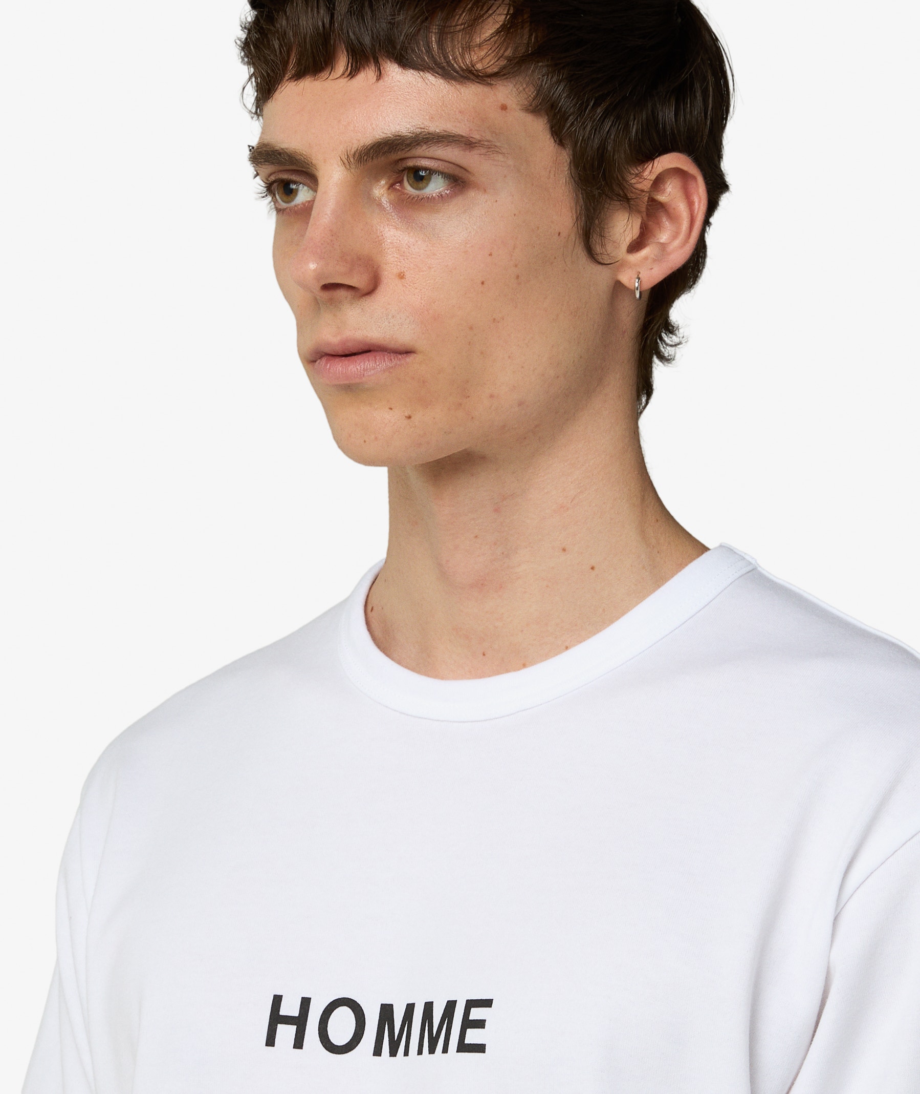 Comme des Garçons Homme Logo T-Shirt in White | SVD