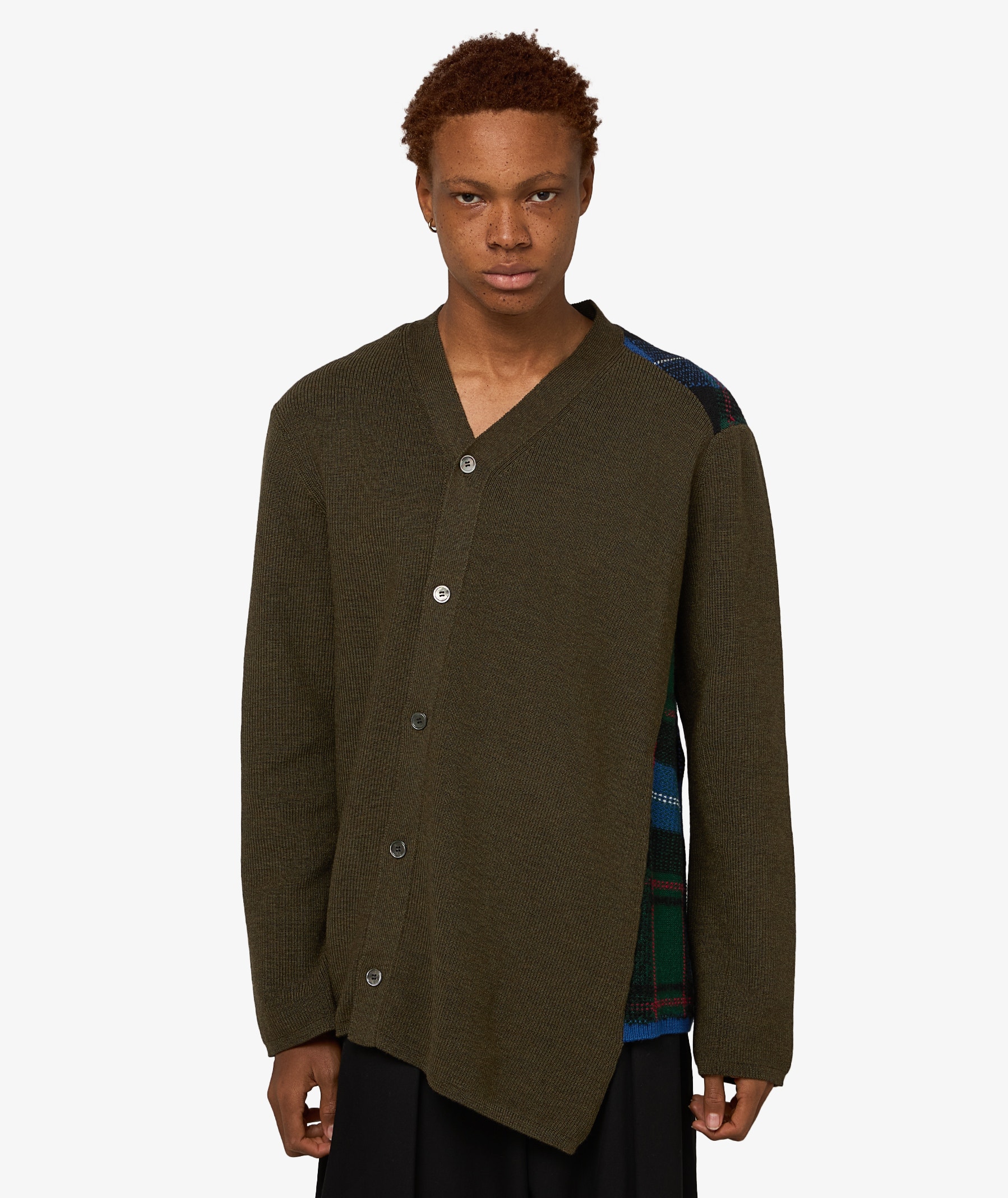 Comme des Garçons Homme Plus Cardigan | Top Khaki X Blue | SVD USA