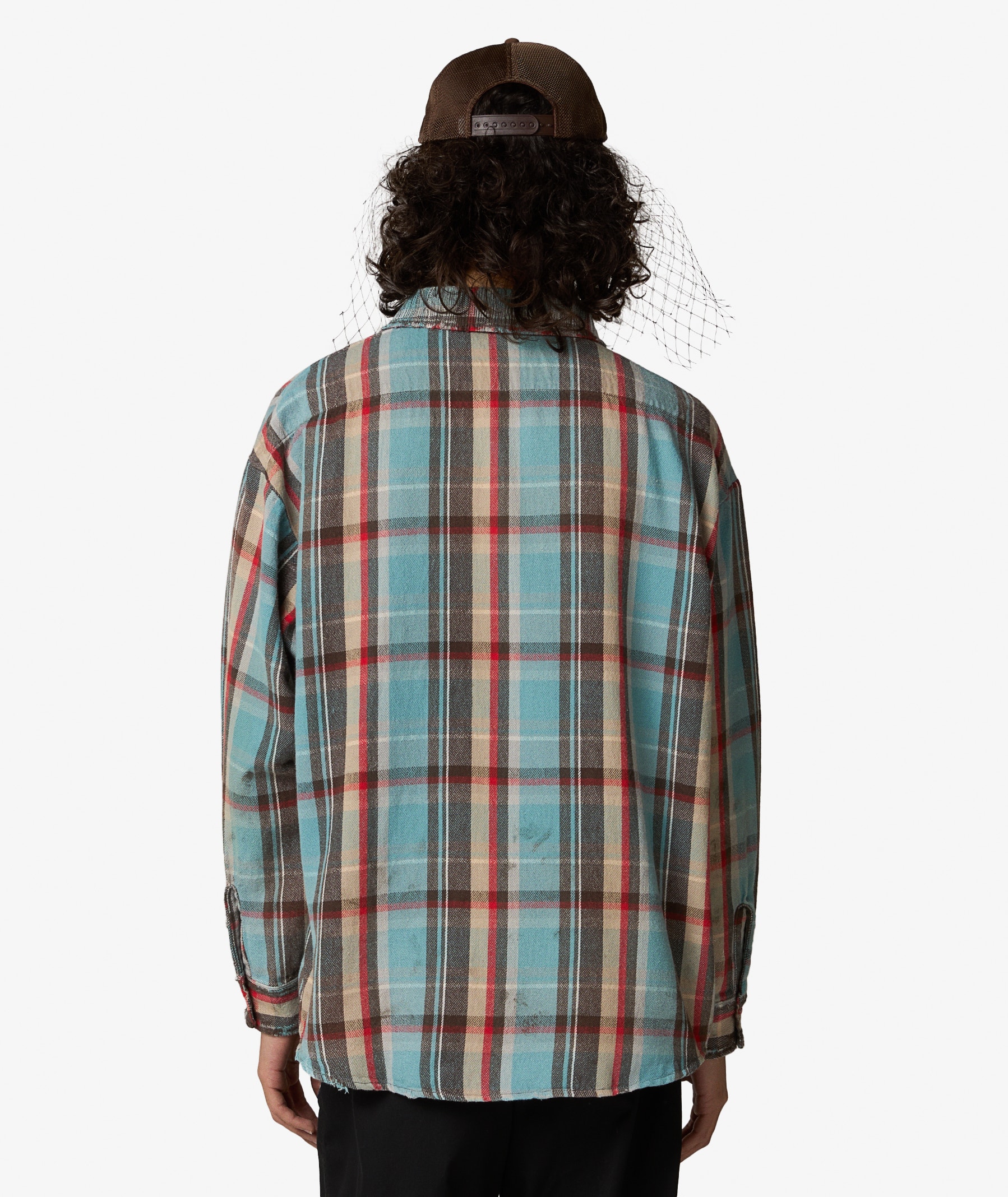 SAINT Mxxxxxx Check Flannel Shirt | Light Blue | SVD USA