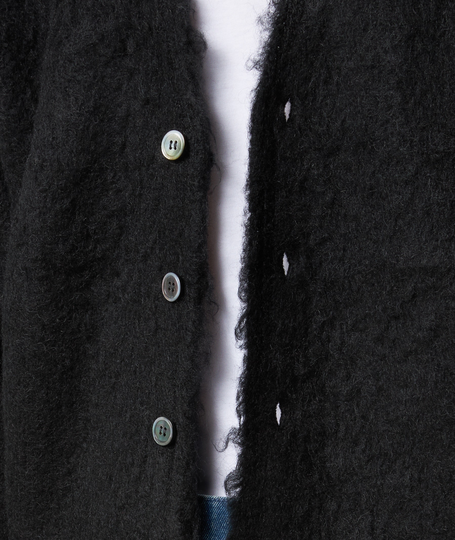 SAINT Mxxxxxx Mohair Cardigan in Black | SVD USA