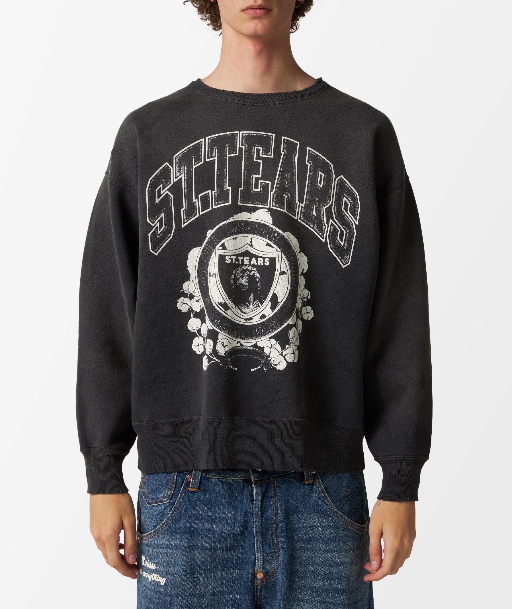 SAINT Mxxxxxx St. Tears Crewneck in Gray | SVD USA