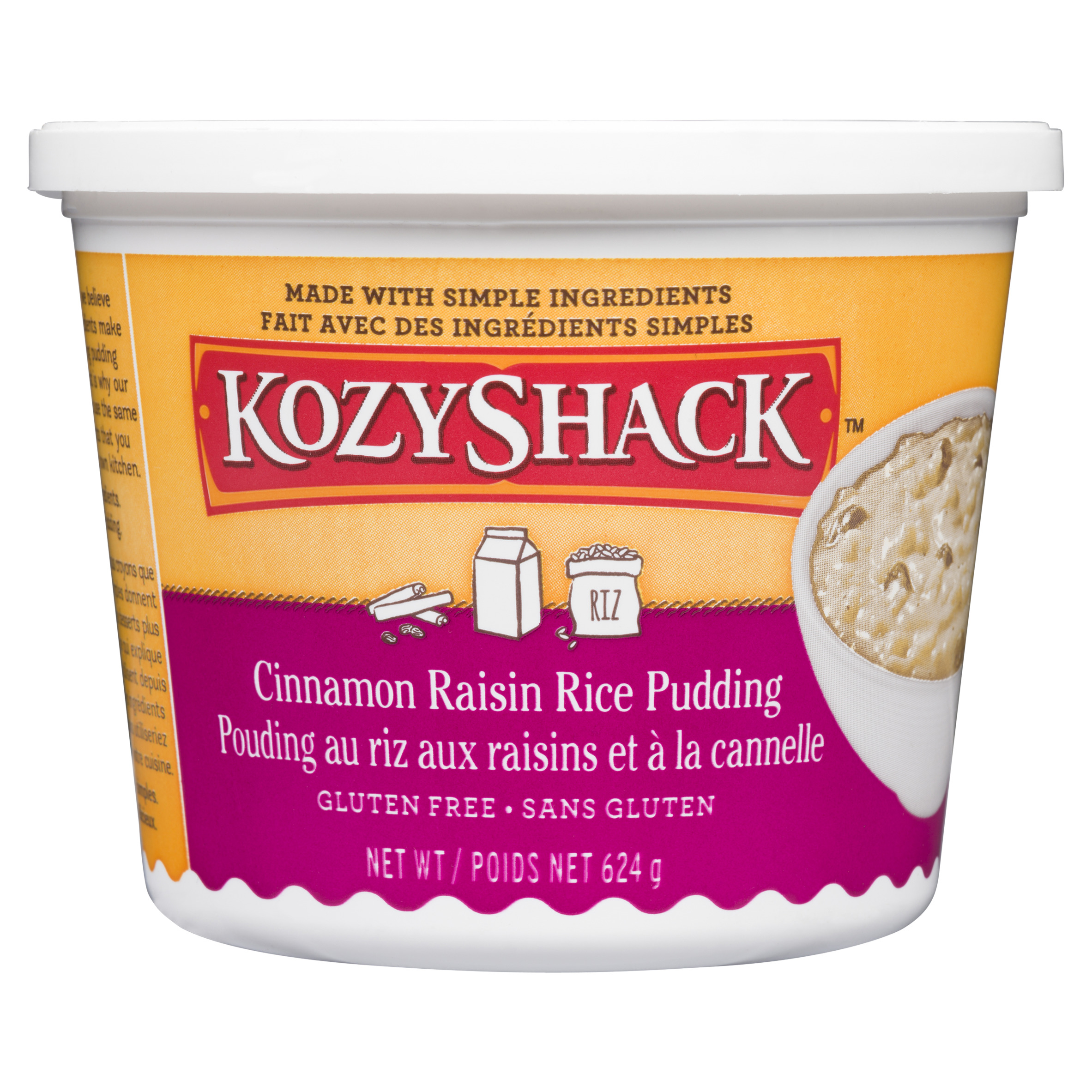 Buy Kozy Shack Gluten-Free Rice Pudding Cinnamon Raisin 624 g