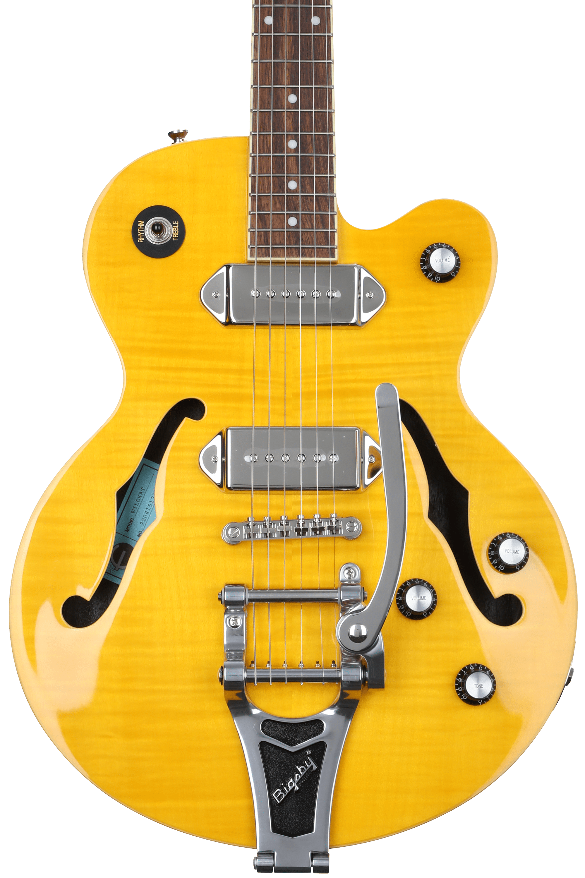 Epiphone Wildkat Semi-Hollow Electric Guitar with Bigsby - Antique