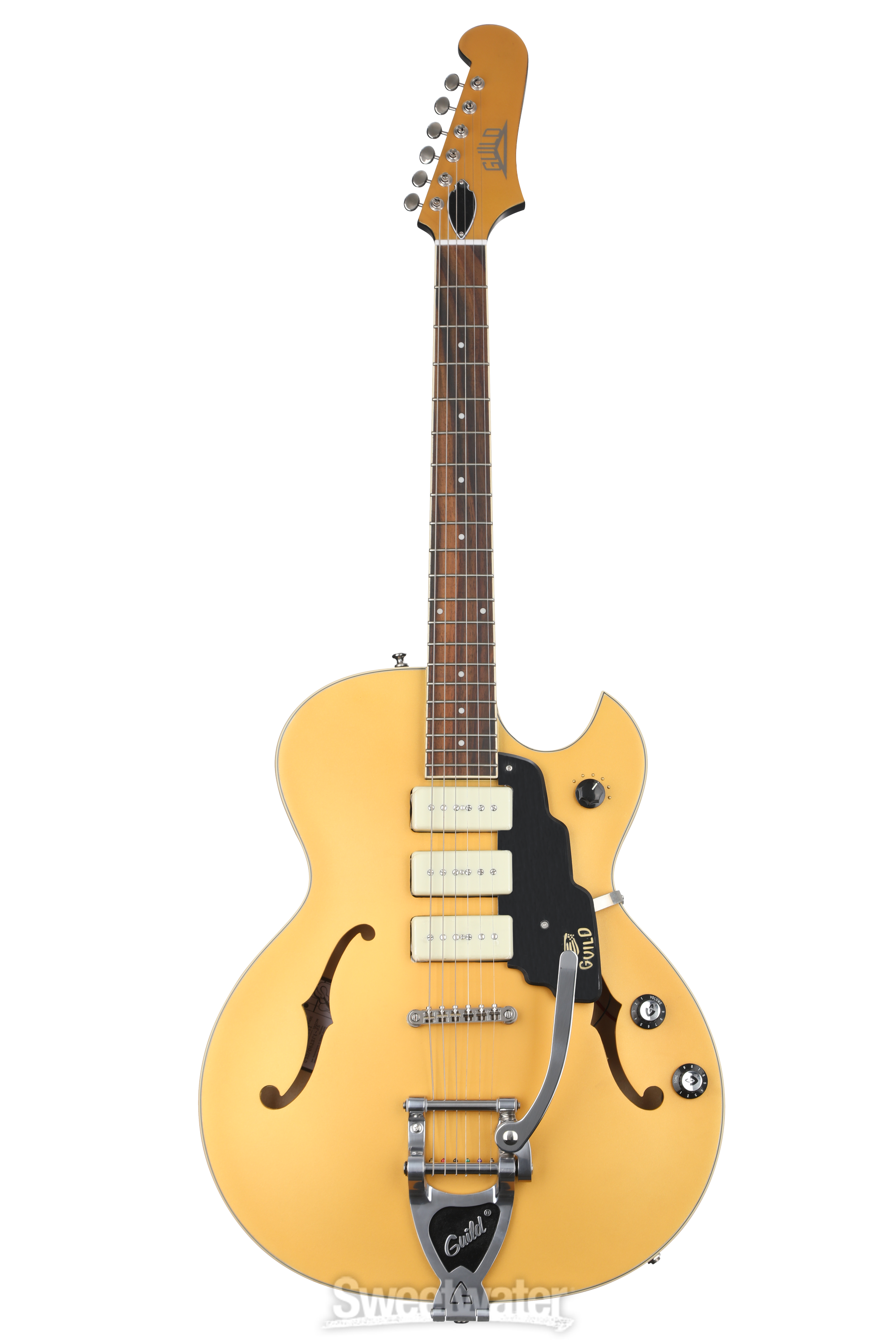 Guild Starfire I Jet 90 Electric Guitar - Satin Gold | Sweetwater
