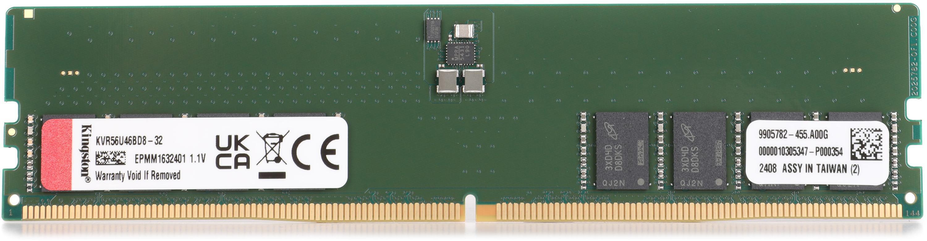 Kingston 32GB DDR5-5600 ValueRAM Memory Module - 32GB | Sweetwater