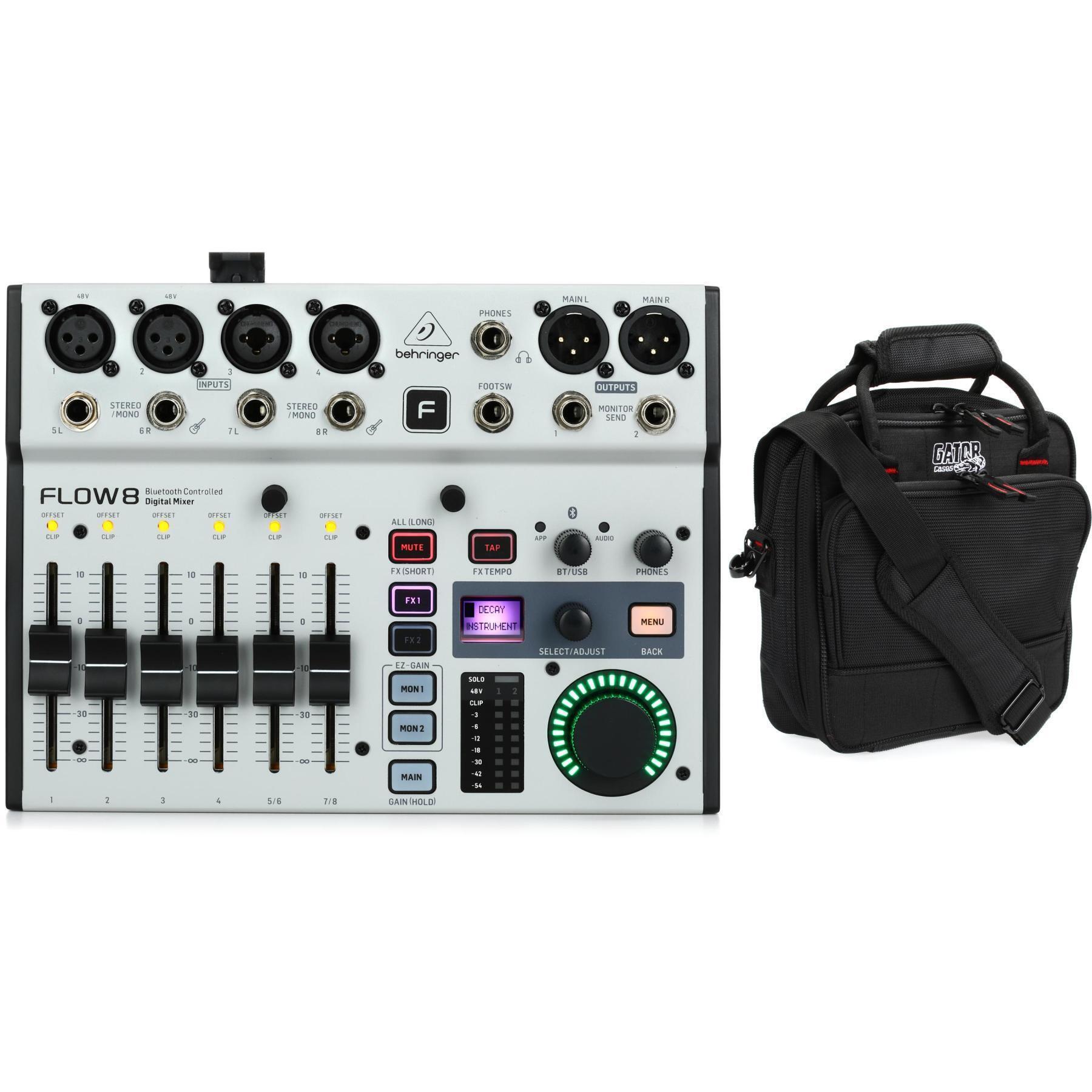 Behringer FLOW 8 8-input Digital Mixer with Bag | Sweetwater