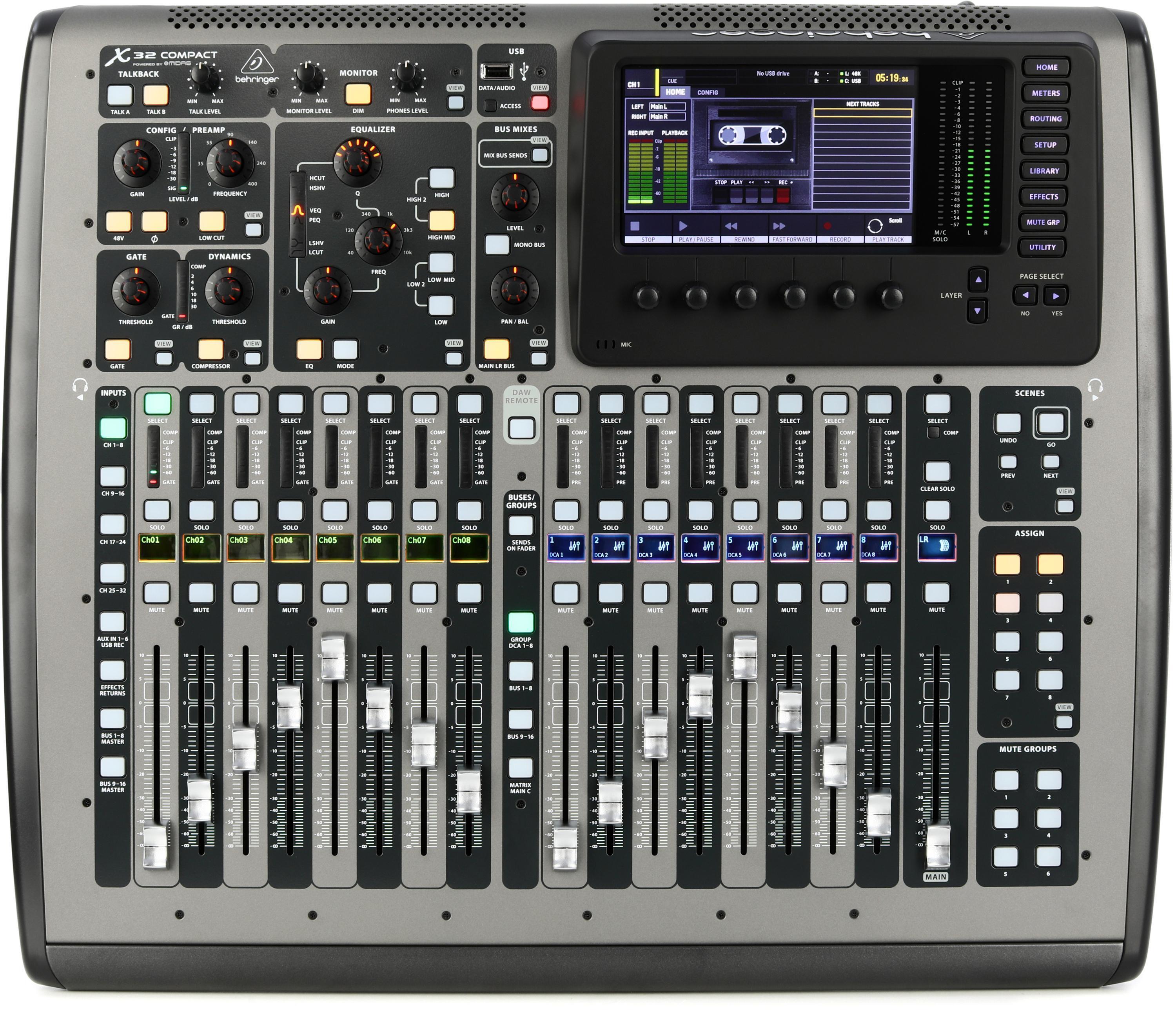 Behringer X32 Compact 40-channel Digital Mixer | Sweetwater