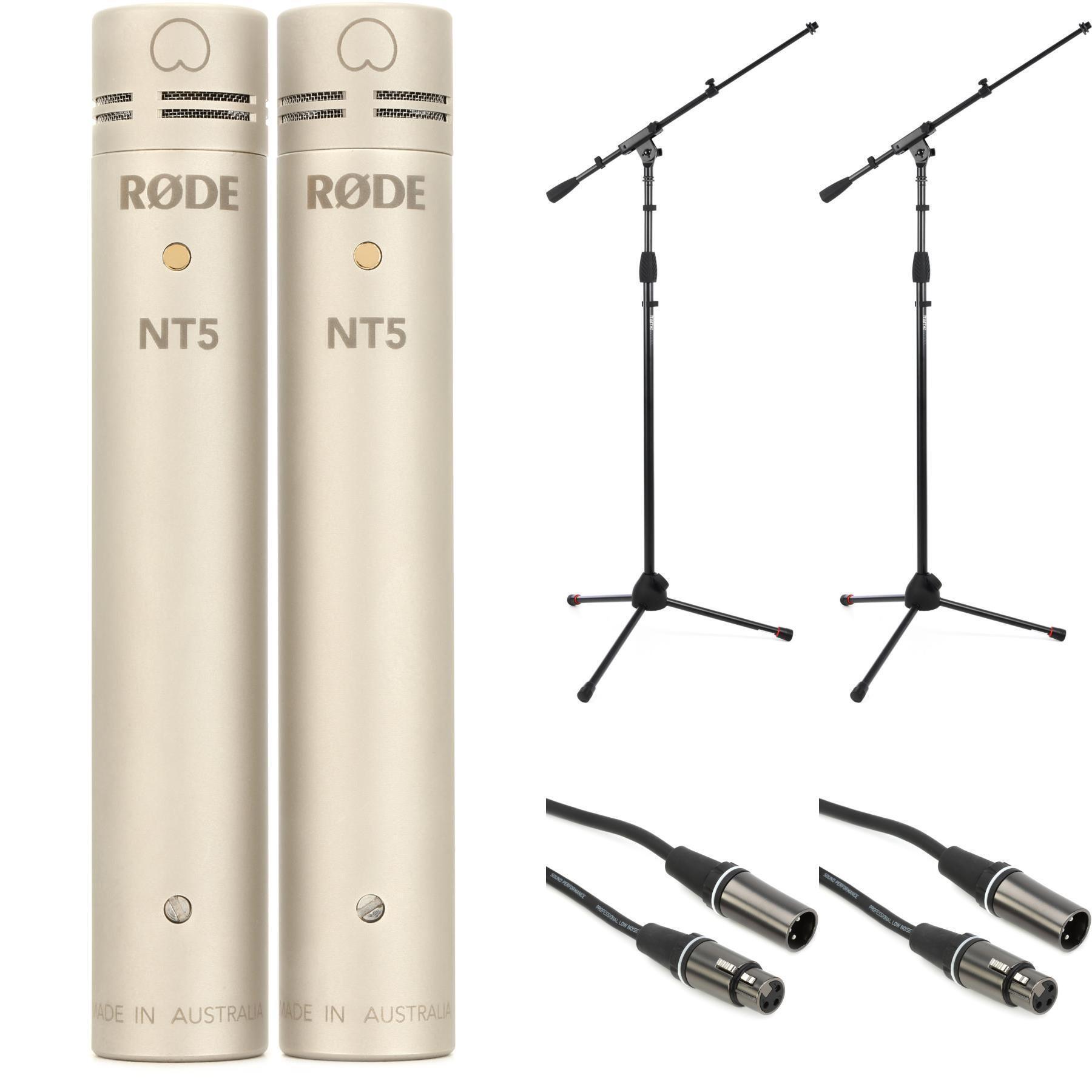 Rode NT5 - Matched Pair Compact Condenser Microphones Bundle with